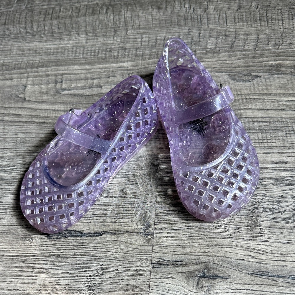 Old Navy Lilac Glitter Jelly Flip Flops for Kids